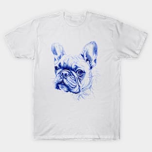 french bulldog pencil drawing [Black line], act 4 T-Shirt